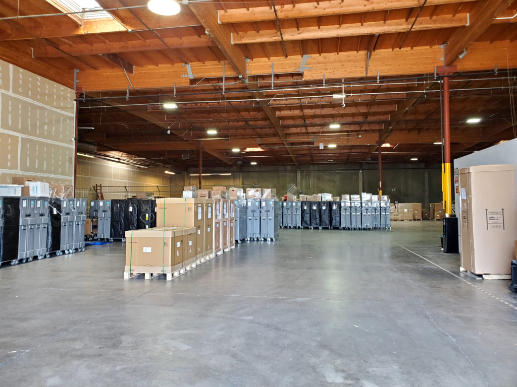 Inside the Angels Courier warehouse